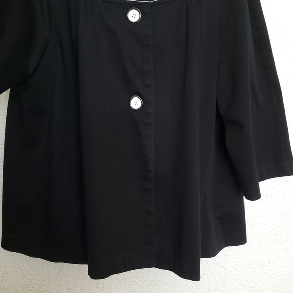 Courtenay Smock Cape Jacket Black (22w) - Picture 6 of 11